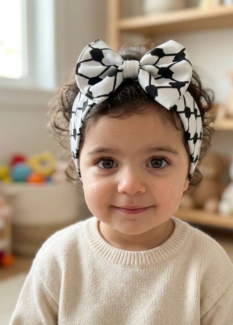 Girls Keffiyeh Bow Headband