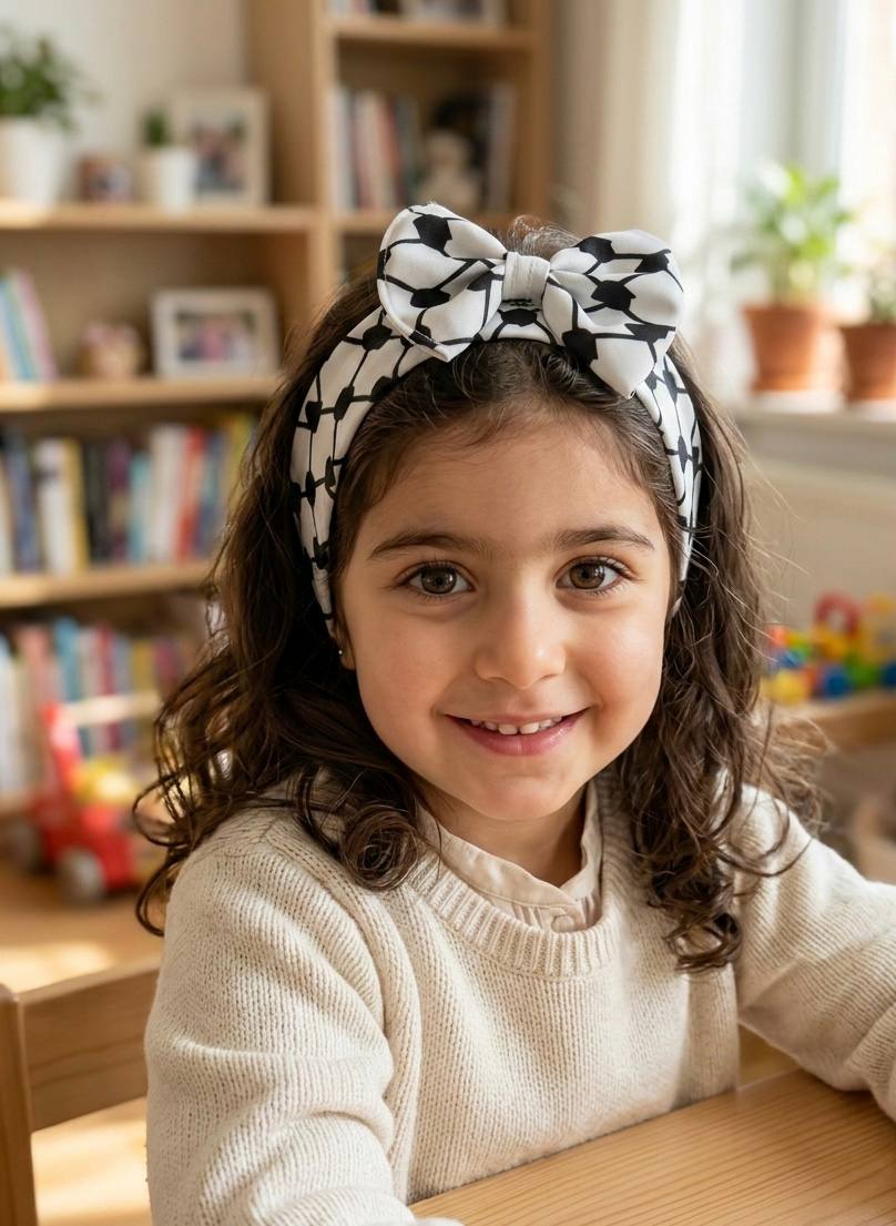 Girls Keffiyeh Bow Headband