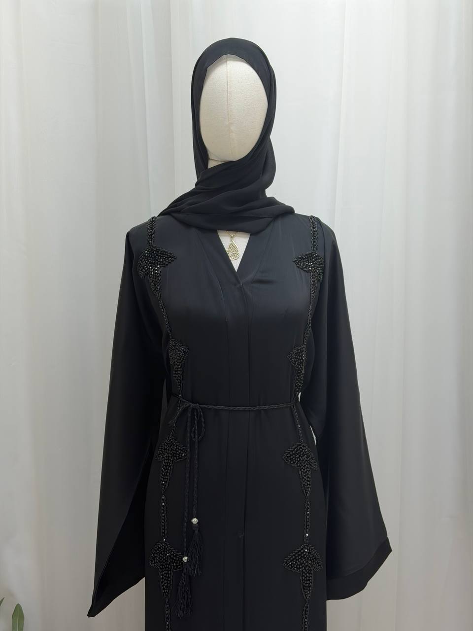 Noor Al-Malak Hand-Beaded Dubai Abaya