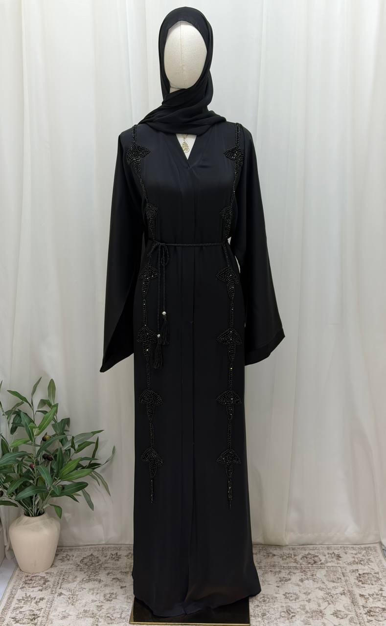 Noor Al-Malak Hand-Beaded Dubai Abaya