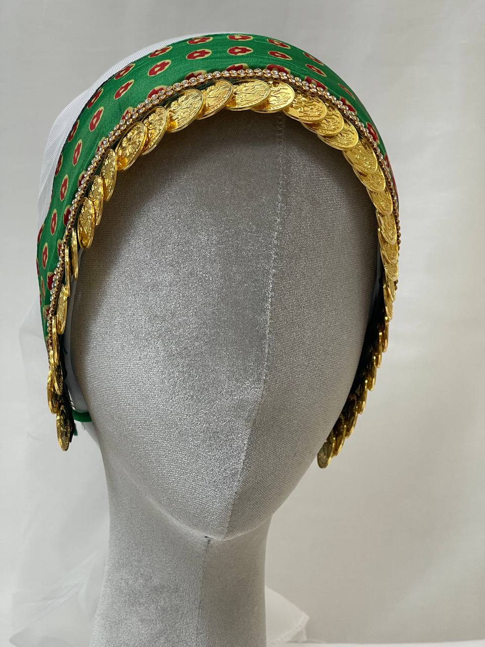 Heritage Coin Headband – 21K Gold Plated Lira Tassel - Palestinian Elegance