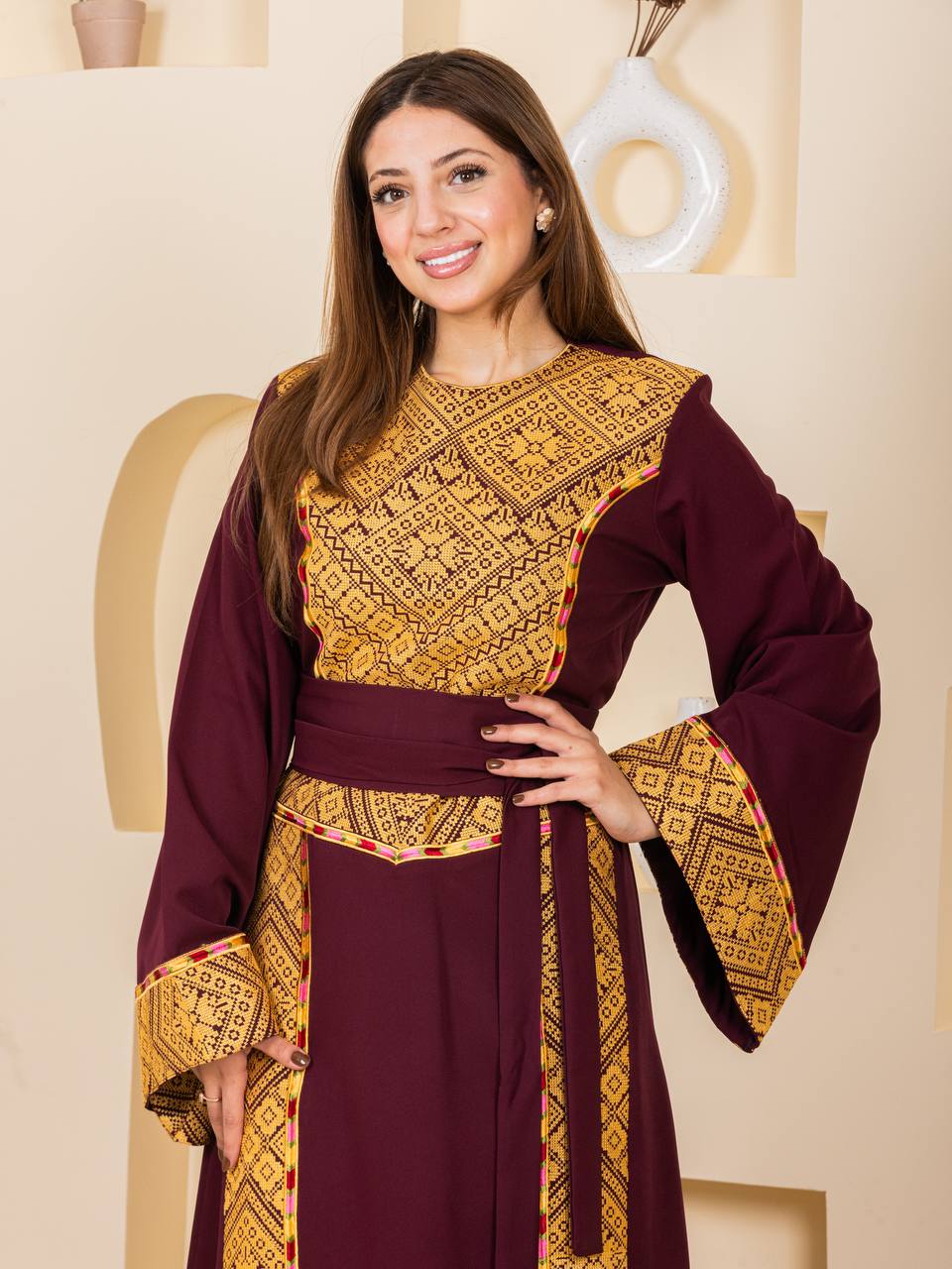 The Modern Heritage Embroidered Thobe – Belted Collection