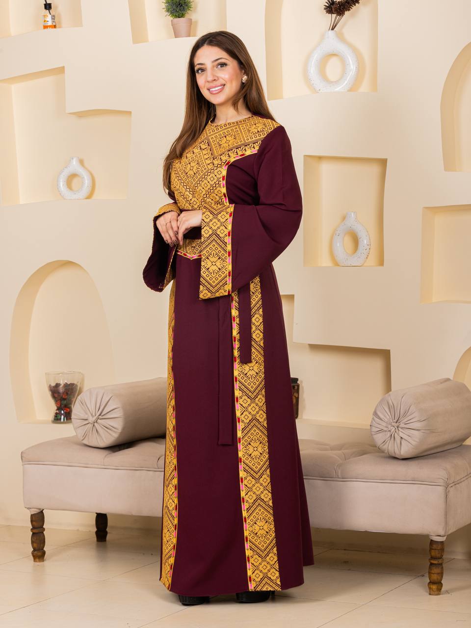 The Modern Heritage Embroidered Thobe – Belted Collection