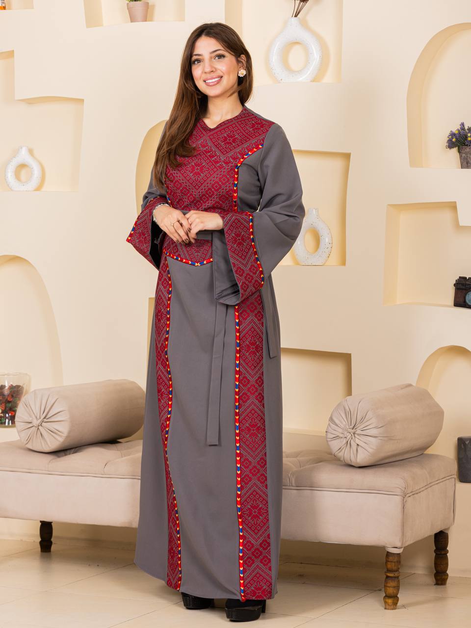 The Modern Heritage Embroidered Thobe – Belted Collection