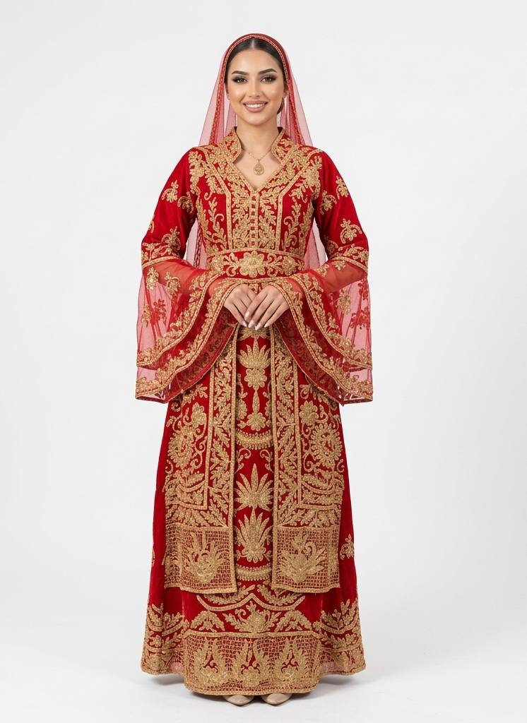 Red Moroccan Takchita Kaftan