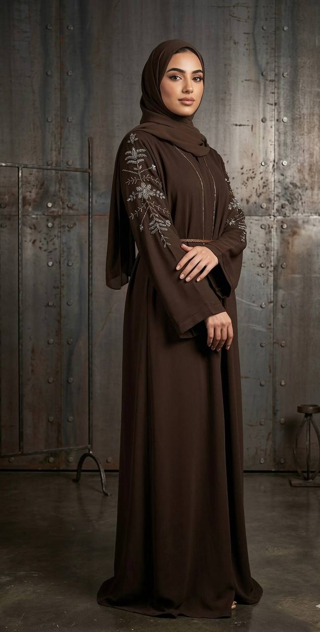 Desert Whisper Beaded Abaya
