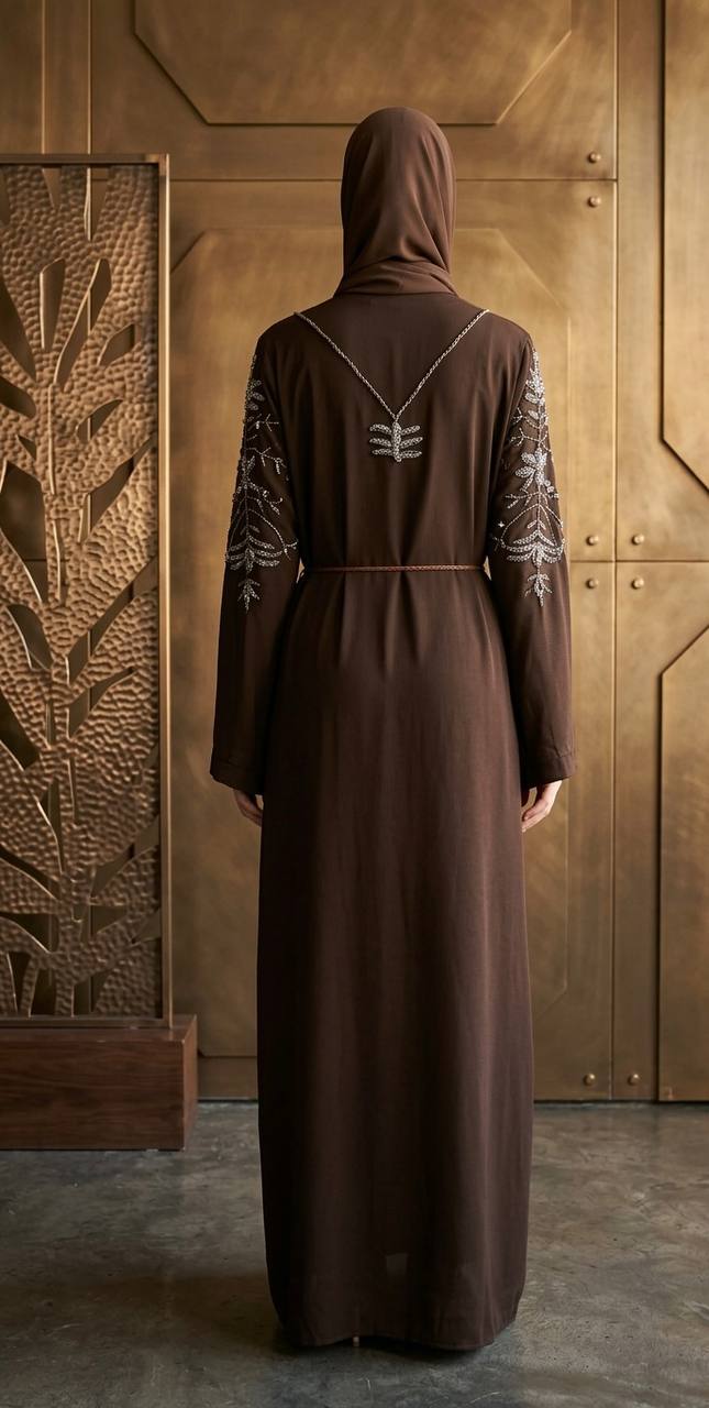 Desert Whisper Beaded Abaya