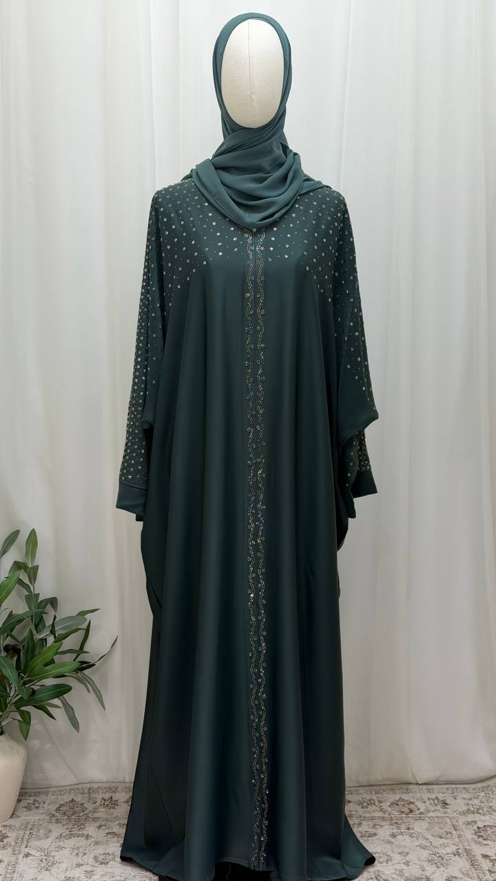 Serene Wings Abaya – Dual Tone