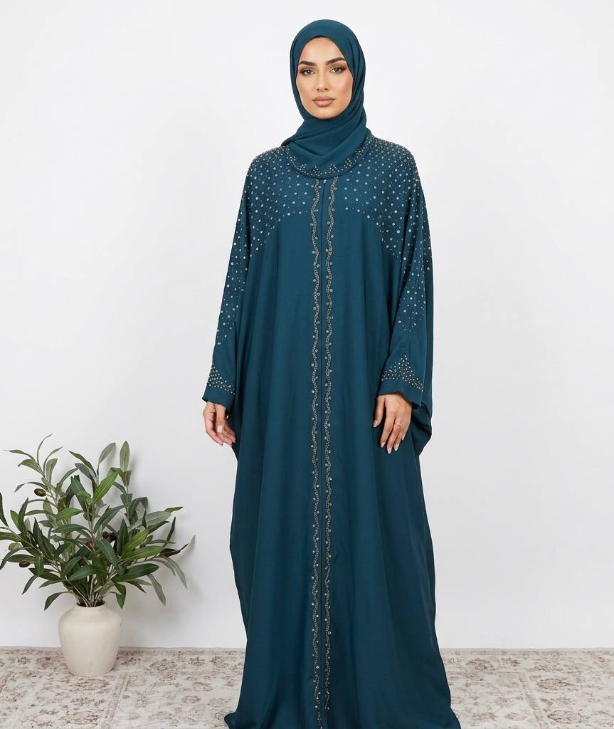 Serene Wings Abaya – Dual Tone