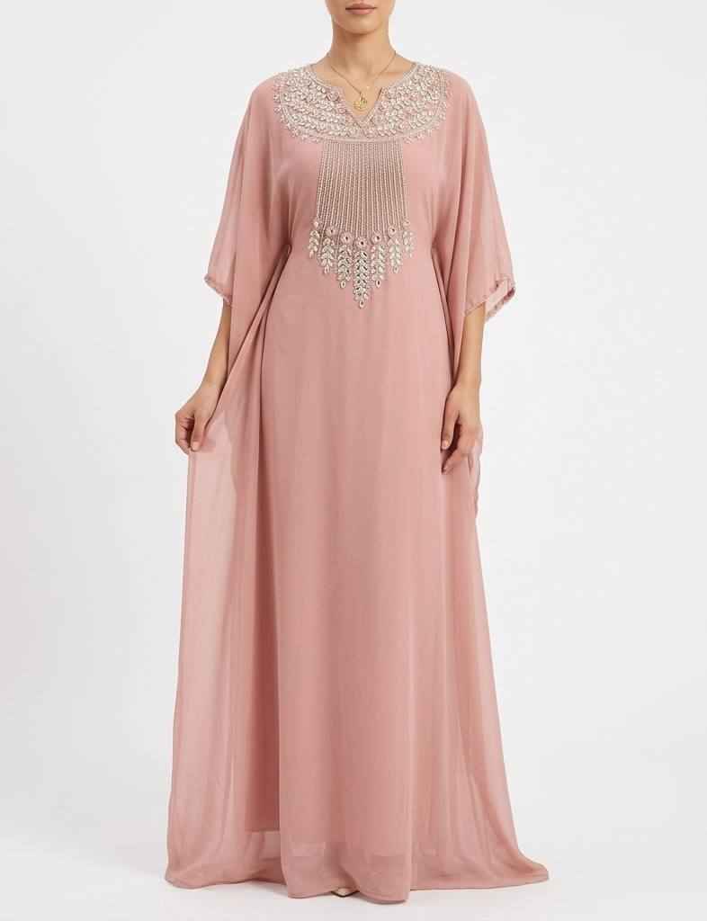 Celeste Hand-Beaded Butterfly Kaftan