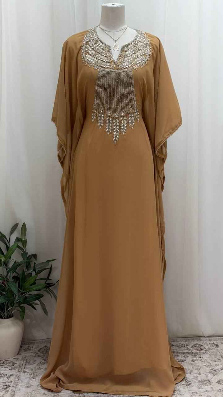 Celeste Hand-Beaded Butterfly Kaftan