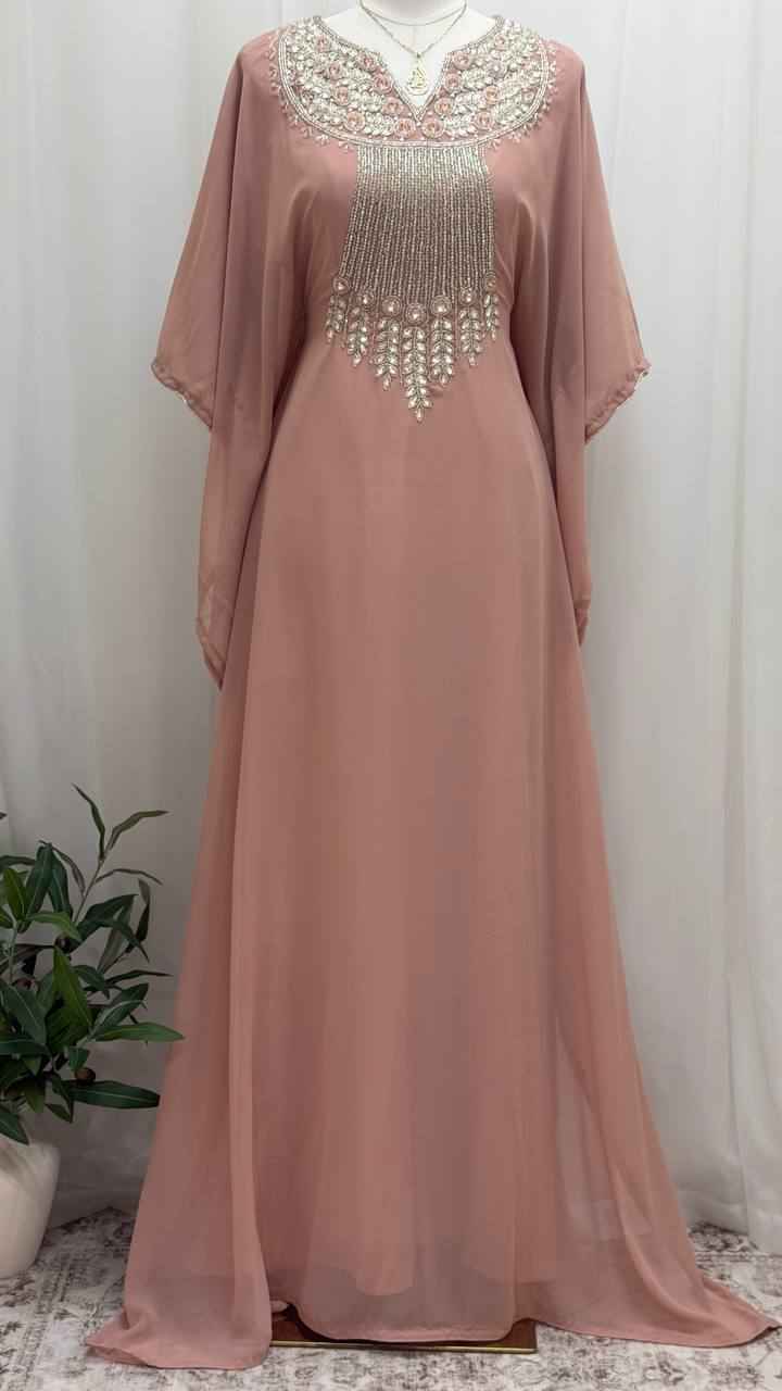 Celeste Hand-Beaded Butterfly Kaftan