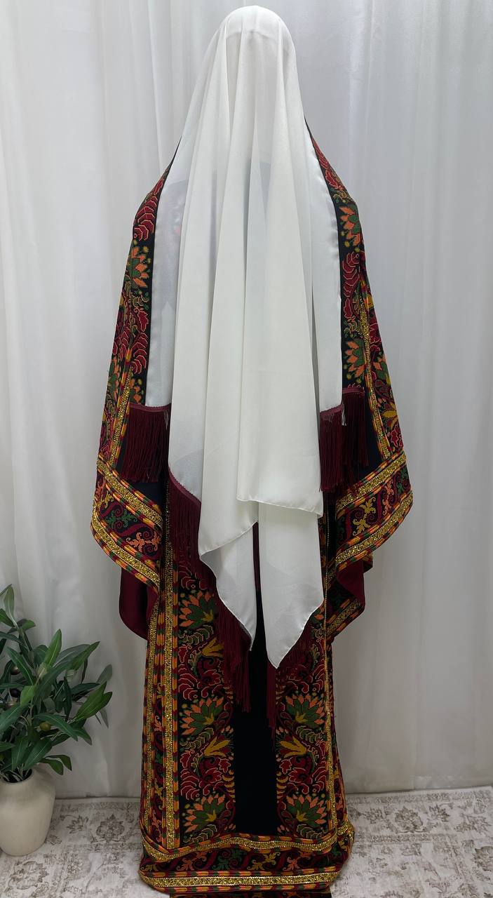 Lilac Whisper Embroidered Shawl