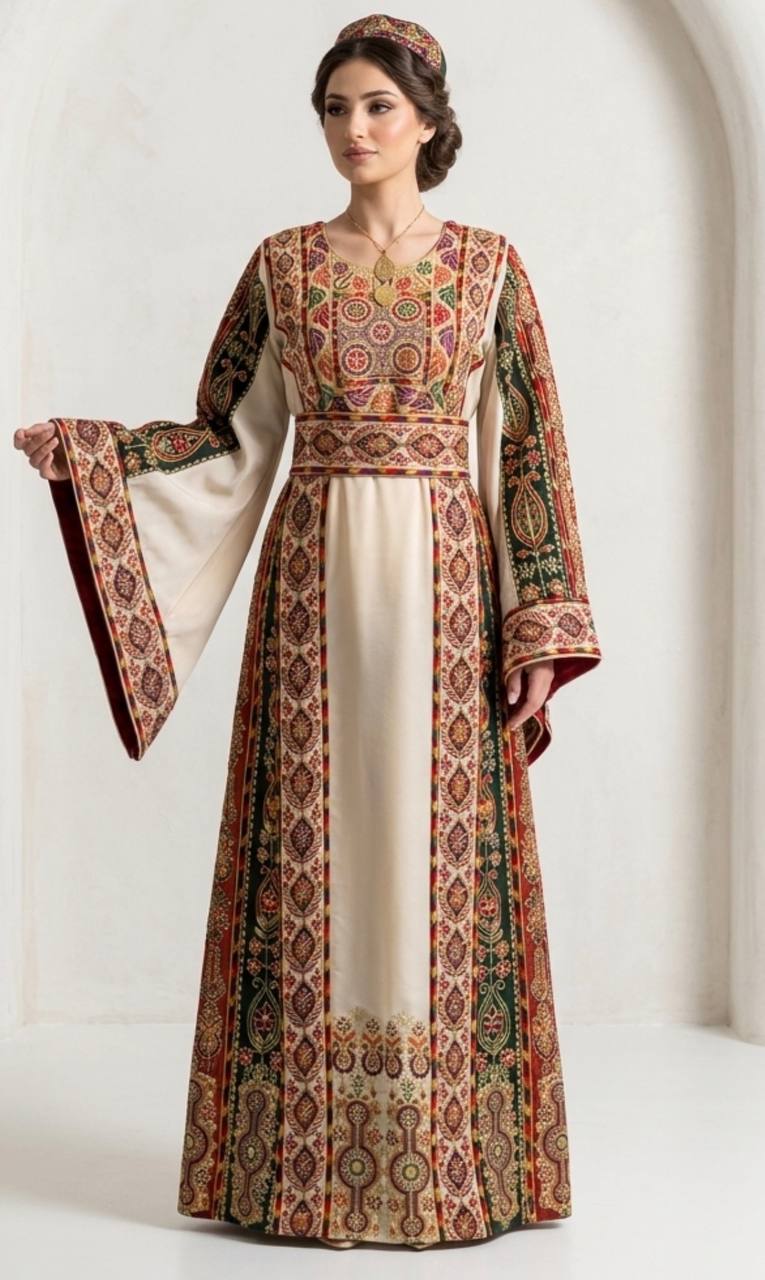 Karmel Queen Embroidered Thobe