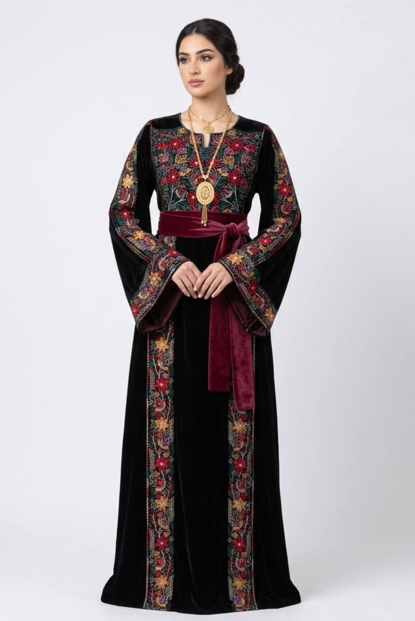 Velvet Heritage Embroidered Thobe