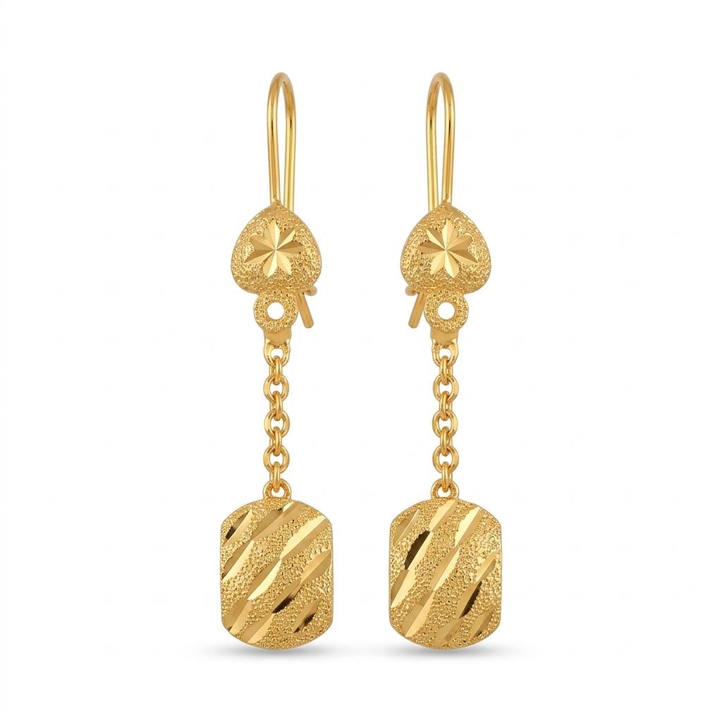 Golden Heritage Drop Earrings