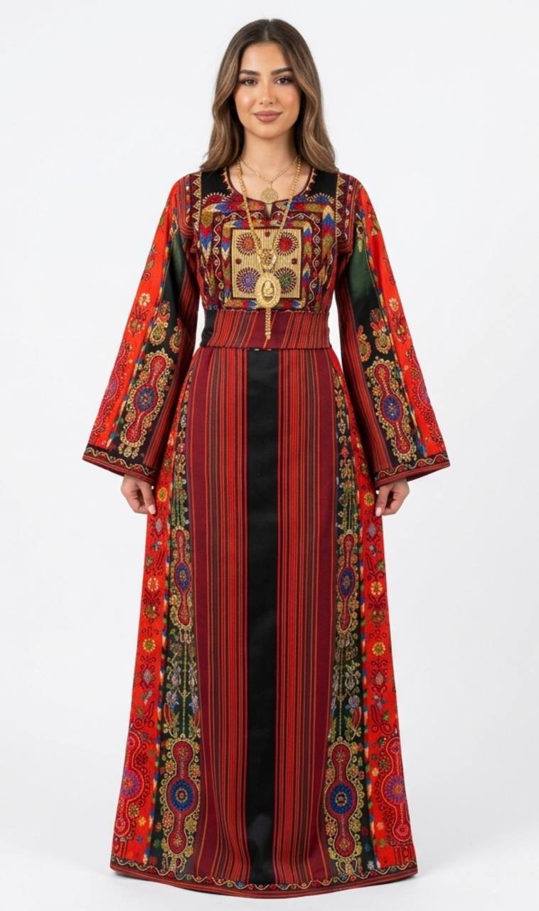 Raneem Majdalawi Heritage Thobe - Palestinian Elegance