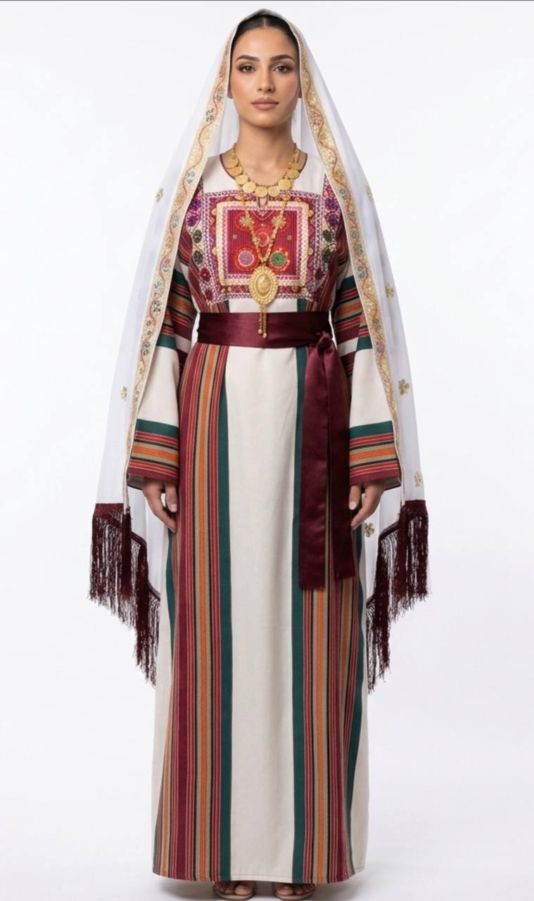 Ward Al-Majdal Majdalawi Heritage Thobe - Palestinian Elegance