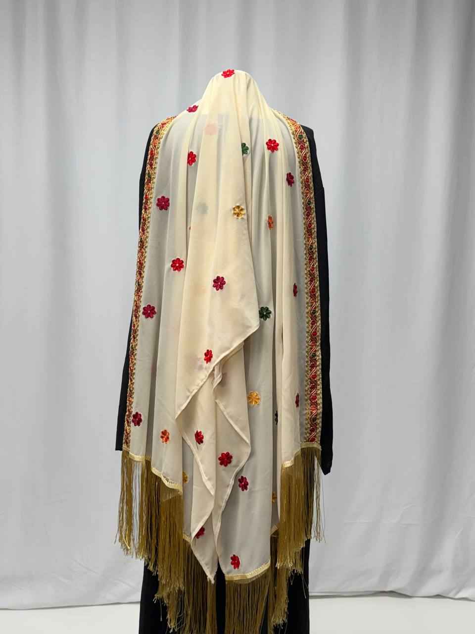 Imperial Blossom Fringe Shawl/Khirka