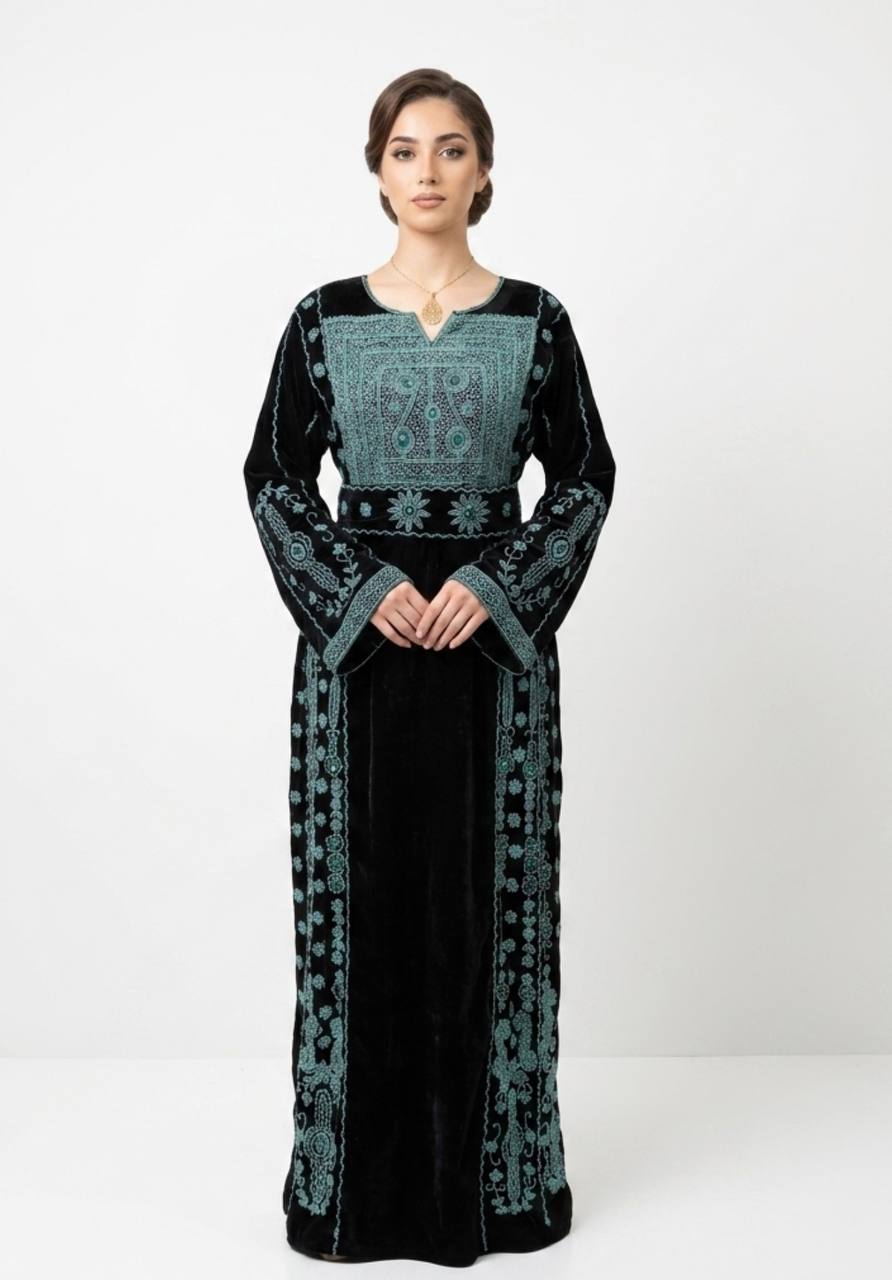 Fayrouz Beaded Velvet Thobe