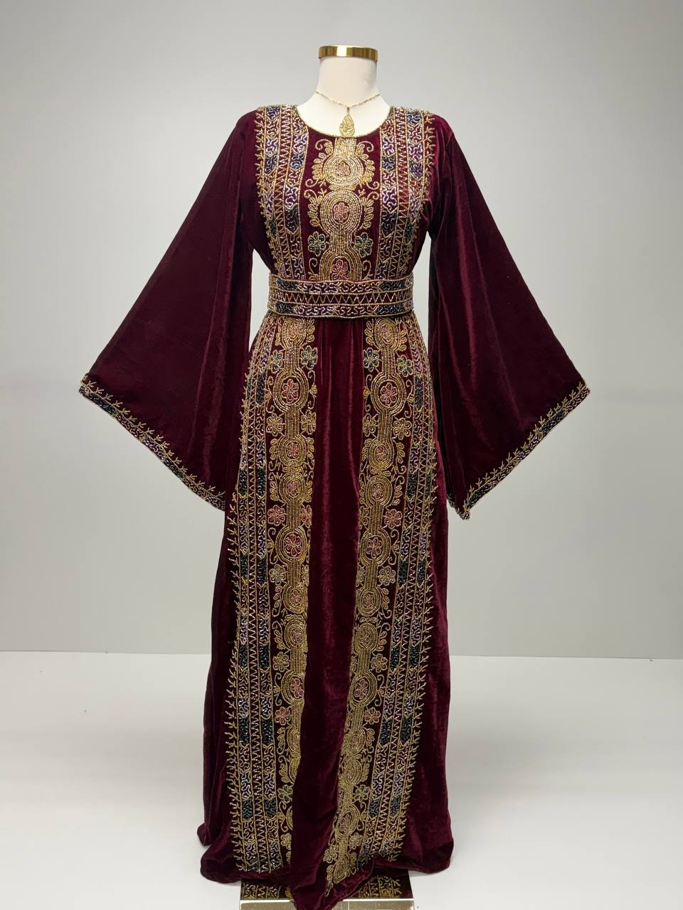 Yasmeen Hand-Beaded Velvet Thobe