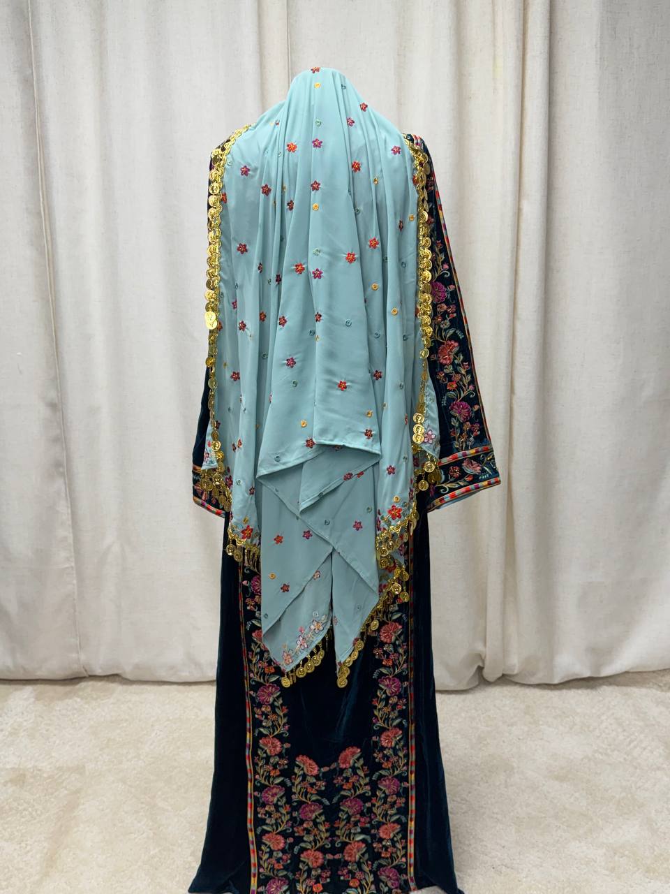 Turquoise Lira Heritage Shawl