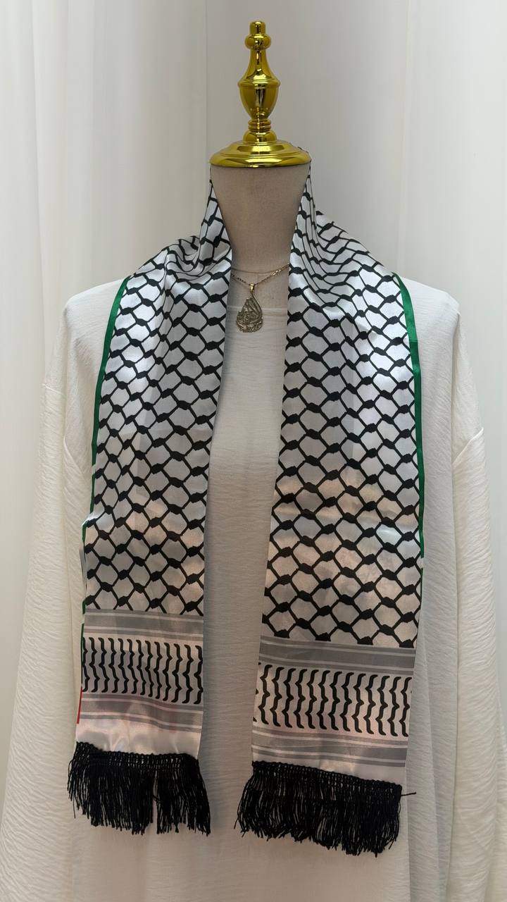 Bufanda palestina- Fabricada en seda - Estampado Al-Quds