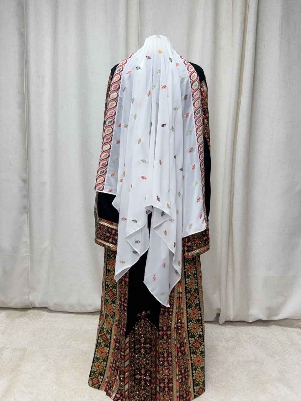 Sarah Embroidered Chiffon Shawl