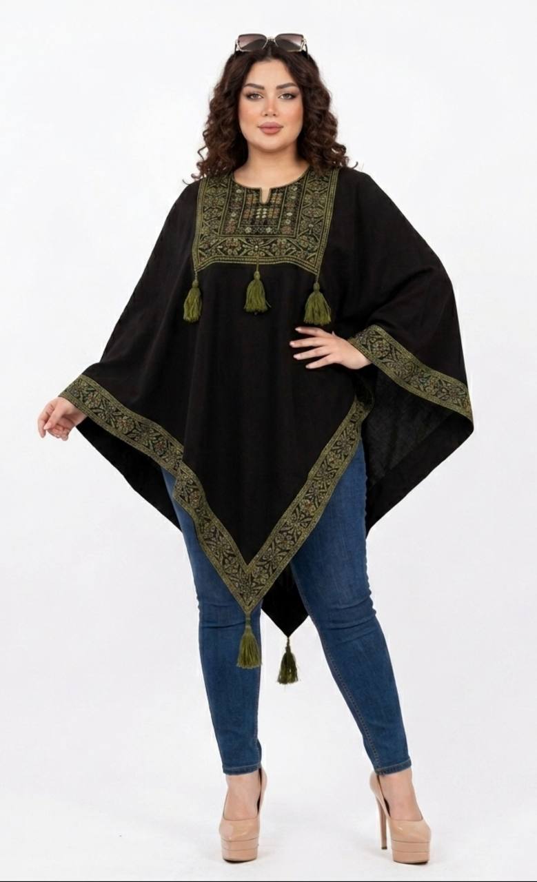 Nayla Heritage Embroidered Poncho