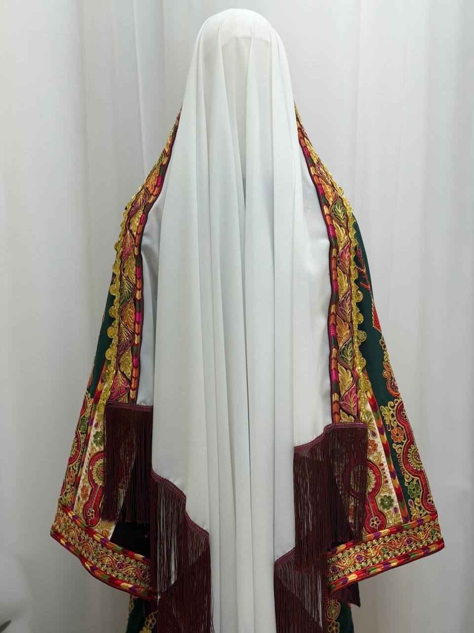 Zareefa Malika Burgundy Fring Shawl-Khirka