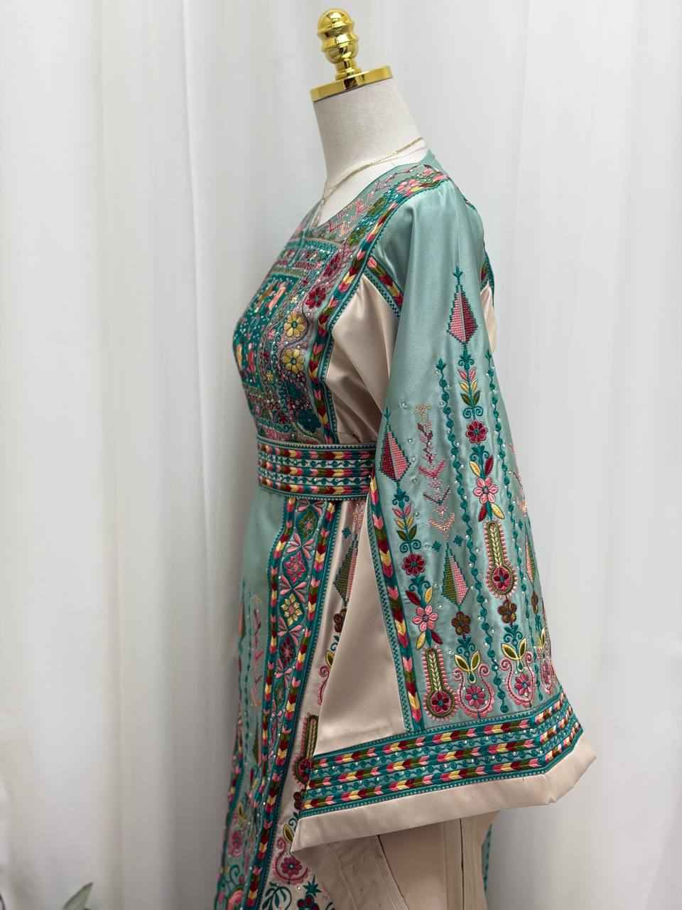 Zayna Satin Embroidered Thobe