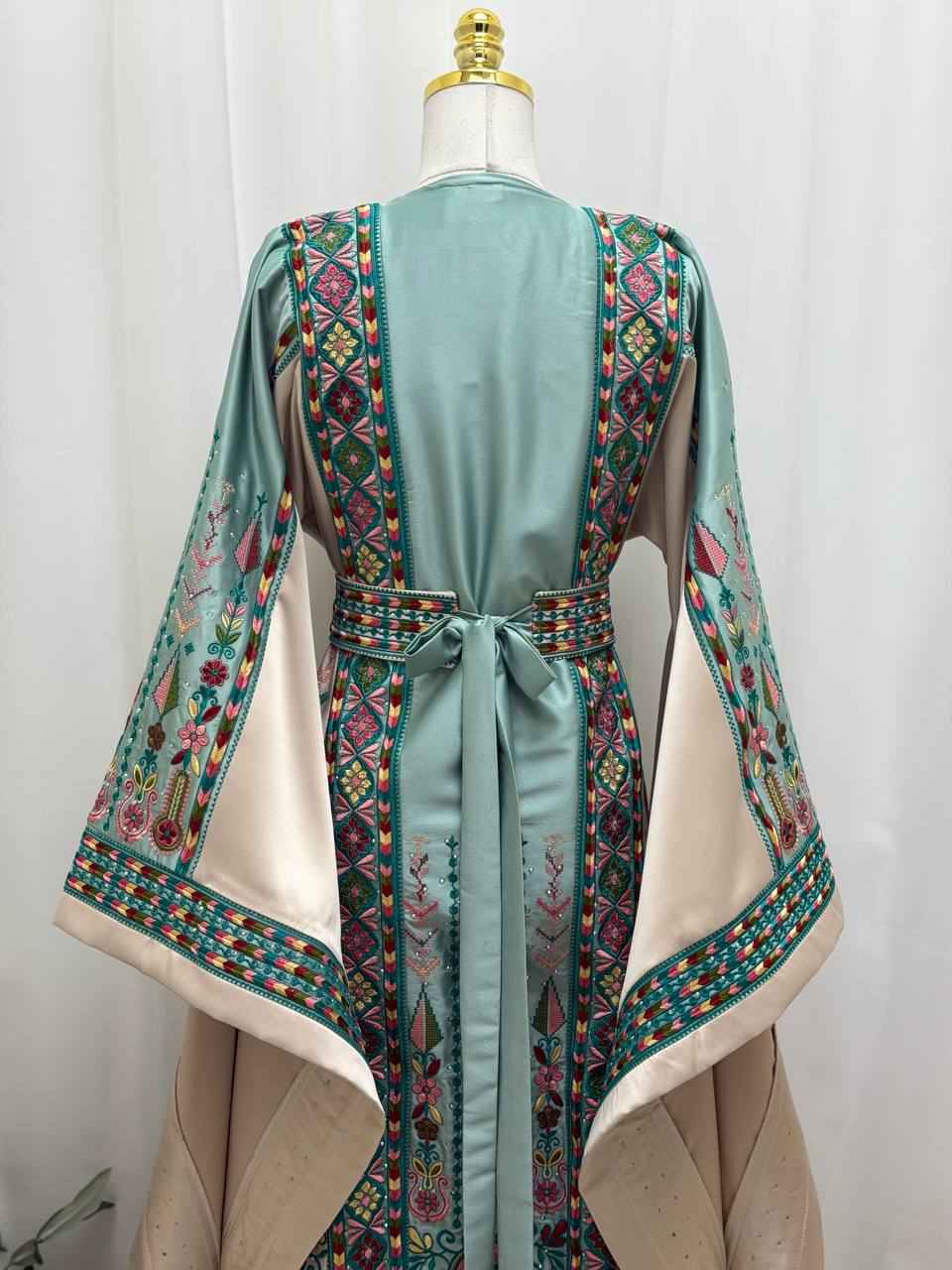 Zayna Satin Embroidered Thobe
