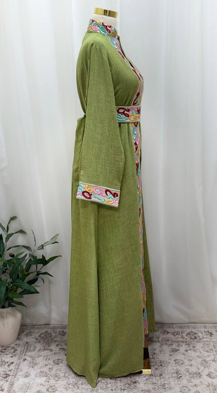 Arabic Whisper Linen Abaya Set