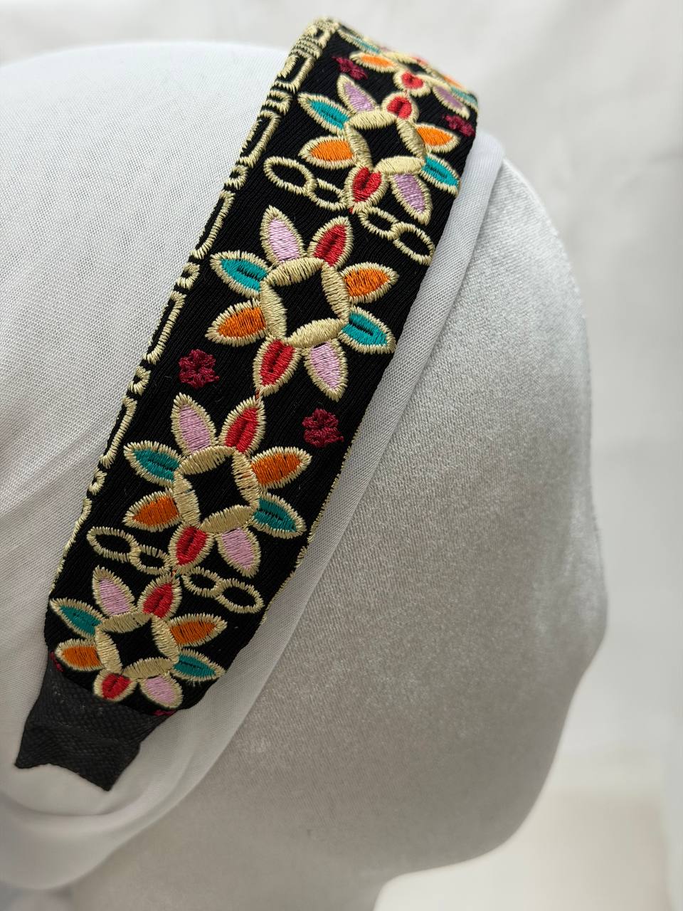 Heritage Bloom Embroidered Headband
