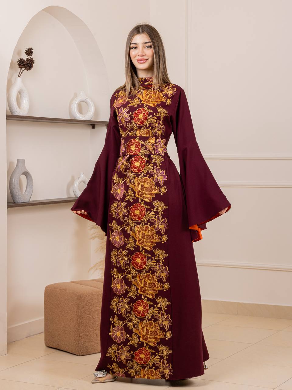 Jumana Embroidered Maxi Dress