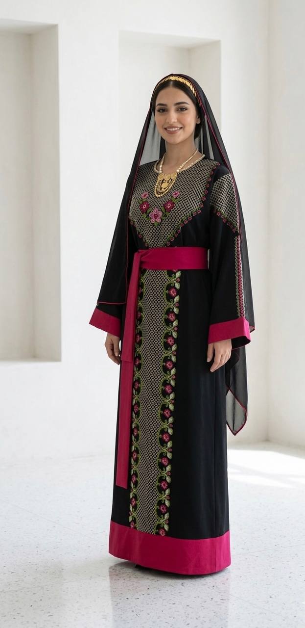 Hanouneh Heritage Thobe – Hand Embroidered