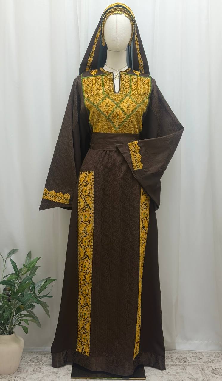 New Subhiya Heritage Ghabani Thobe – Hand-Transferred Embroidery