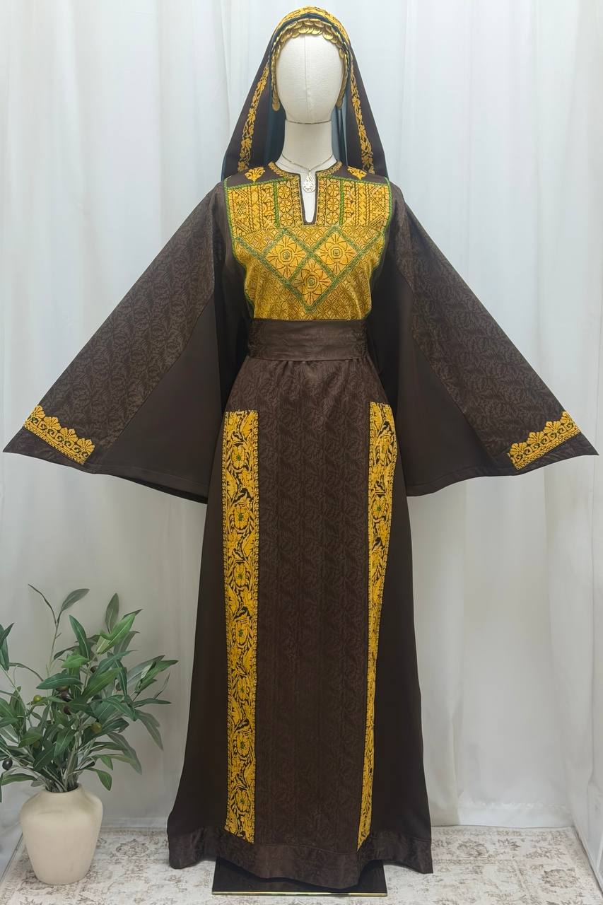 New Subhiya Heritage Ghabani Thobe – Hand-Transferred Embroidery