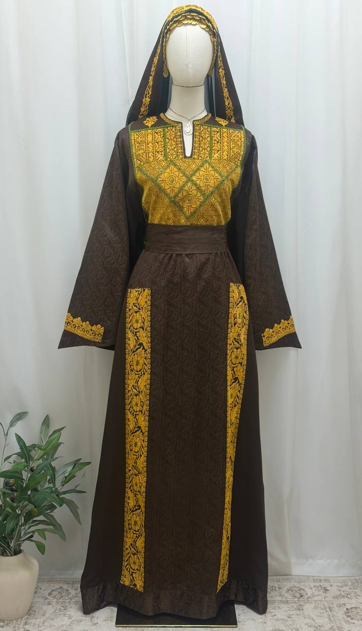 New Subhiya Heritage Ghabani Thobe – Hand-Transferred Embroidery