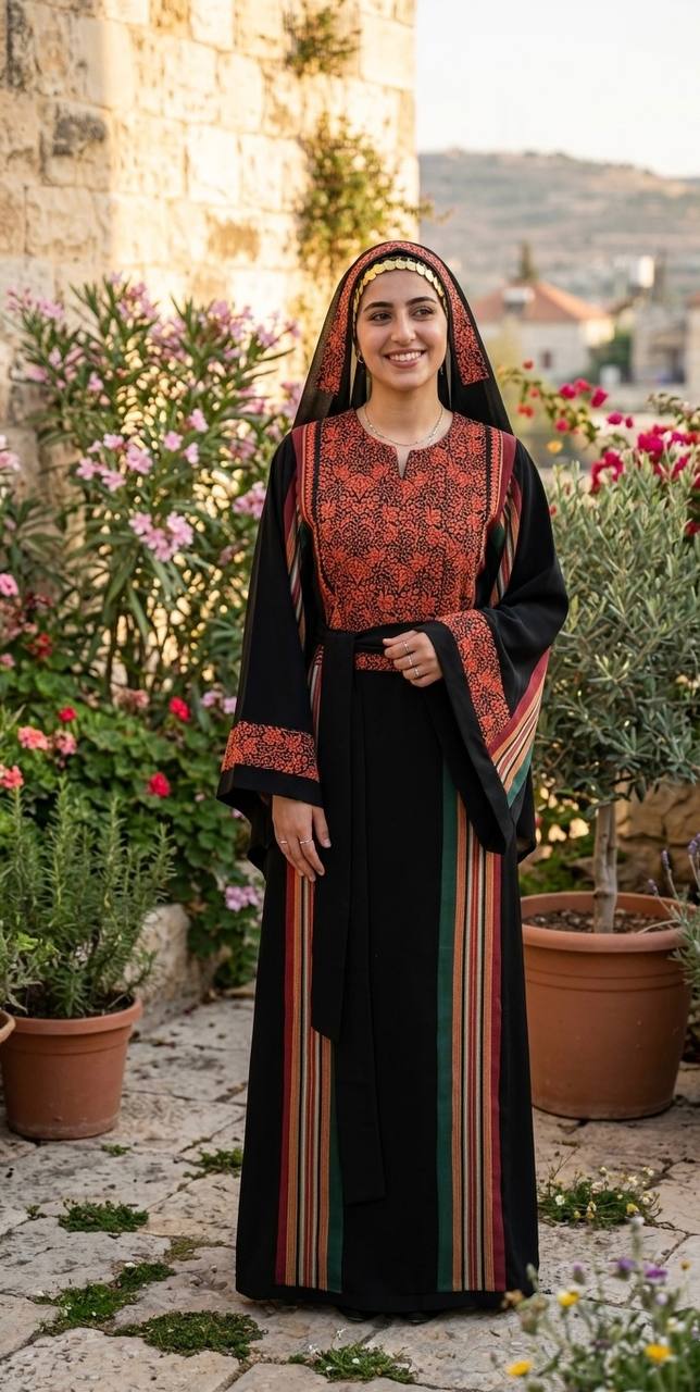Thobe Qutouf Al-Karmel Hand Stitched