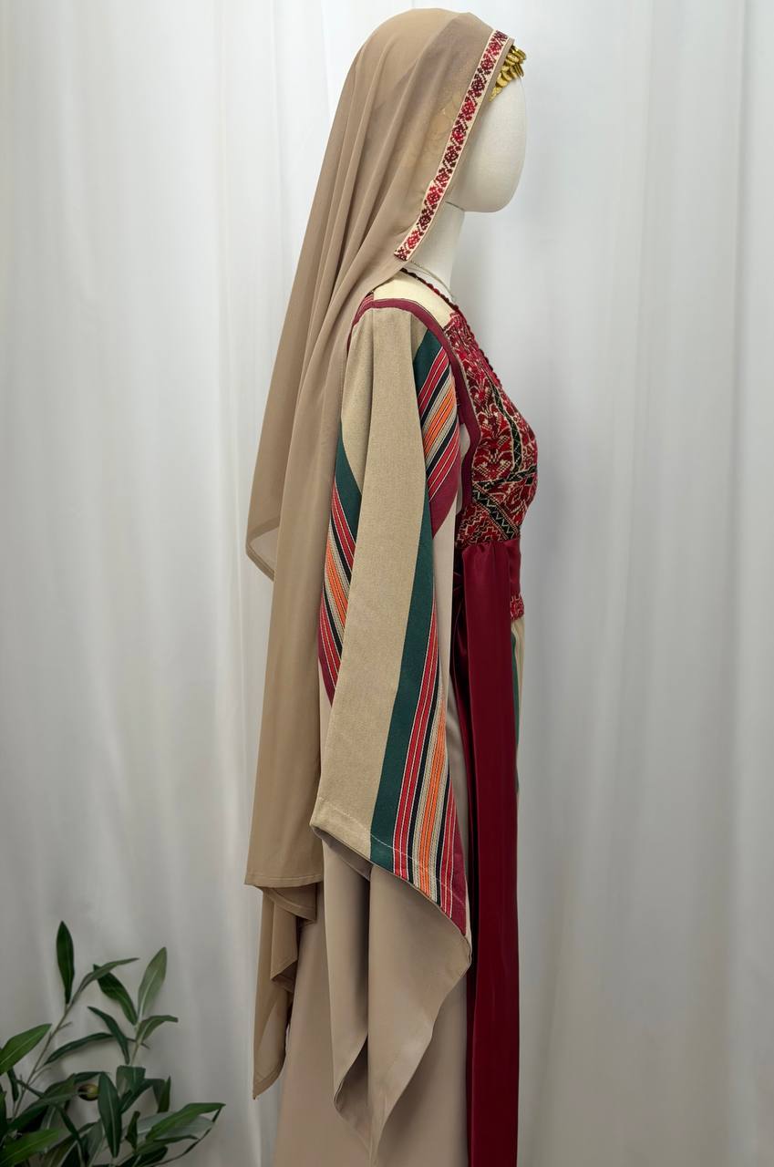 Hand-Embroidered Transferred Majdalawi Thobe