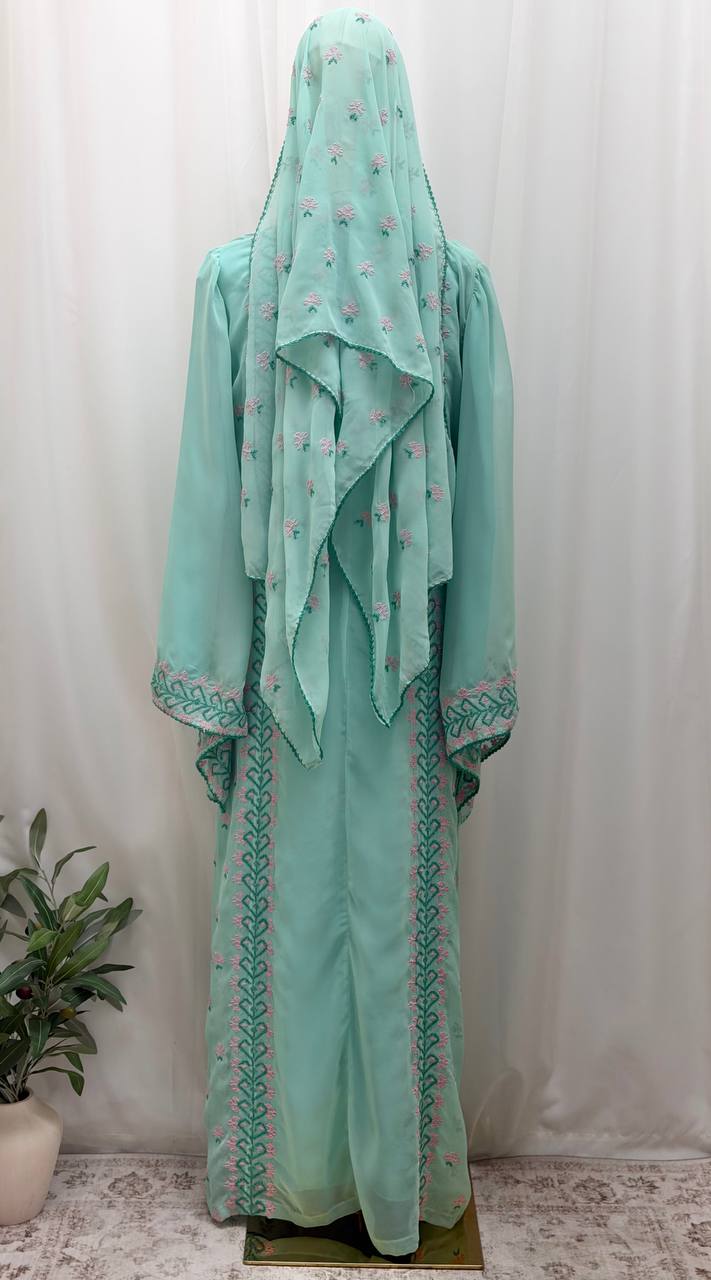 Spring Breeze Hand-Embroidered Maxi Dress