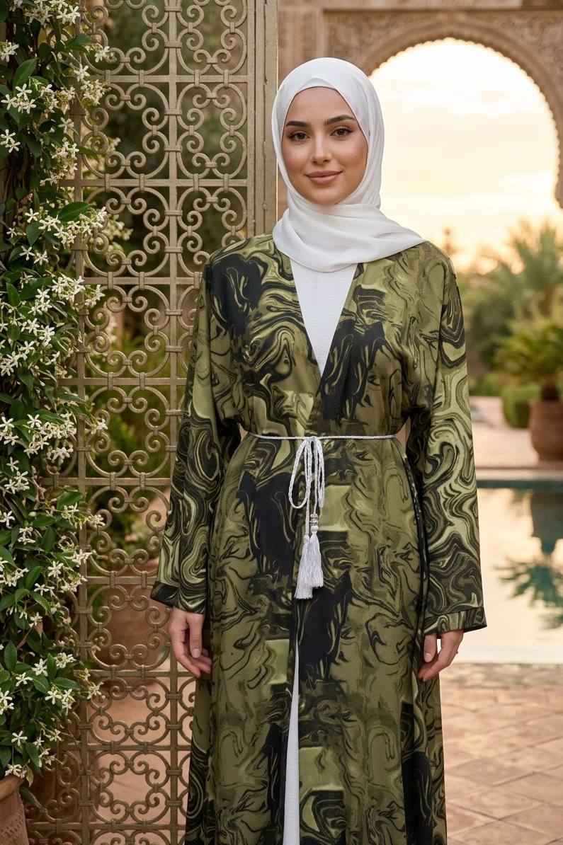 Layan Marble Dubai Abaya Set
