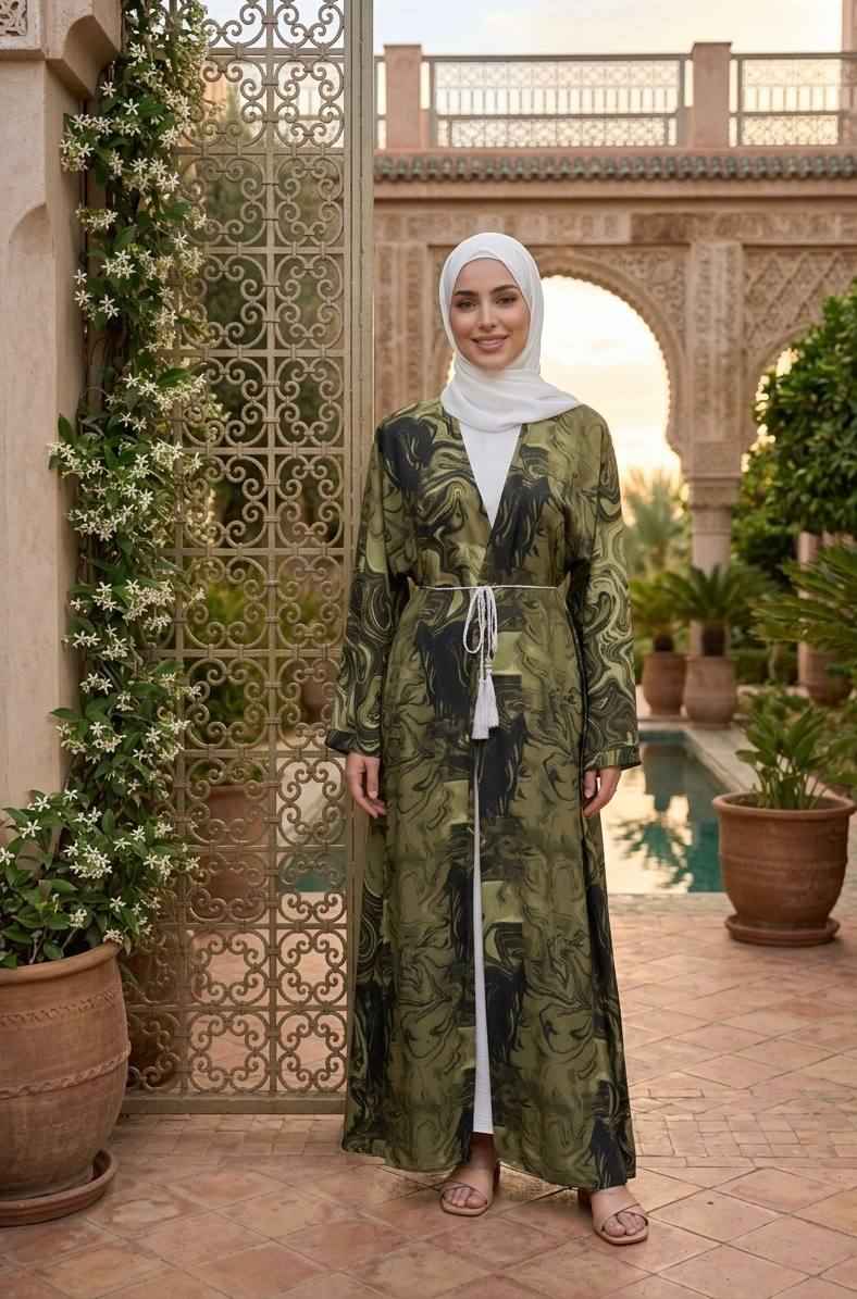 Layan Marble Dubai Abaya Set