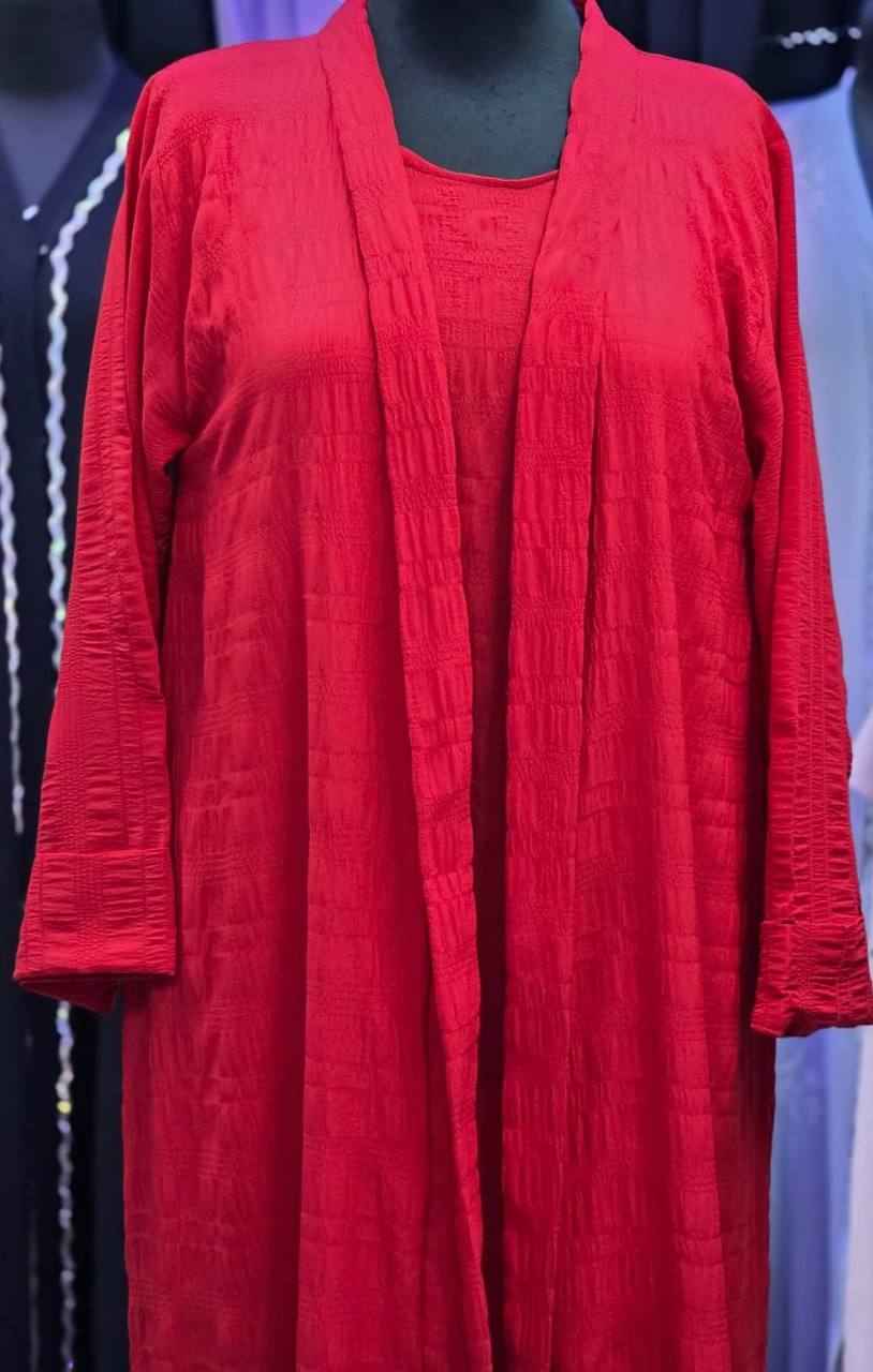 Ruby Dubai Crepe Abaya Set