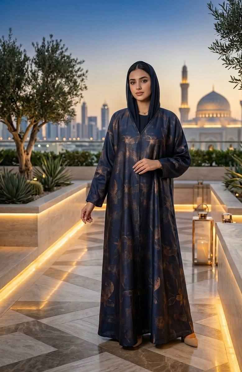 Rimah Printed Zoom Abaya