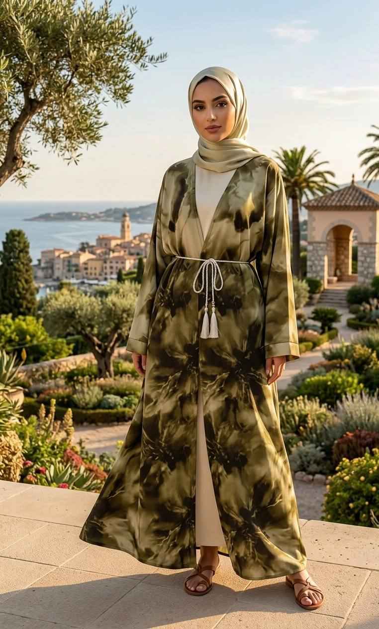 Nahda Dubai Open Abaya Set