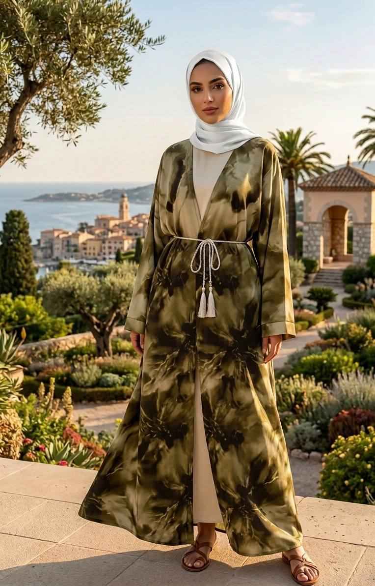 Nahda Dubai Open Abaya Set