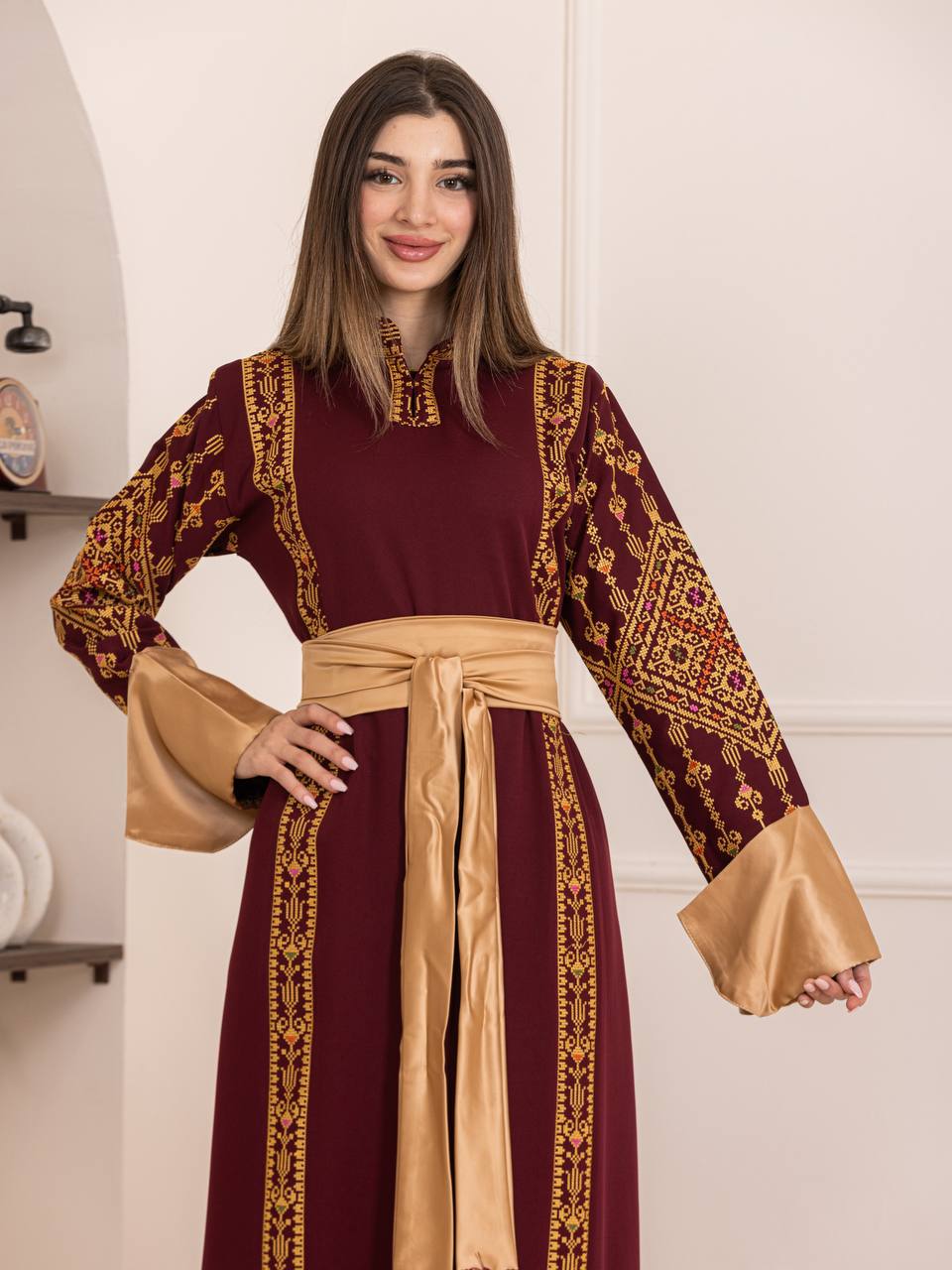 Thuraya Palestinian Embroidered Thobe