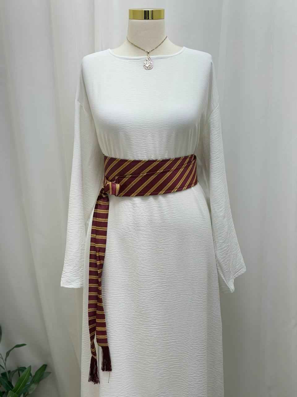 Deep Maroon Heritage Saya Belt